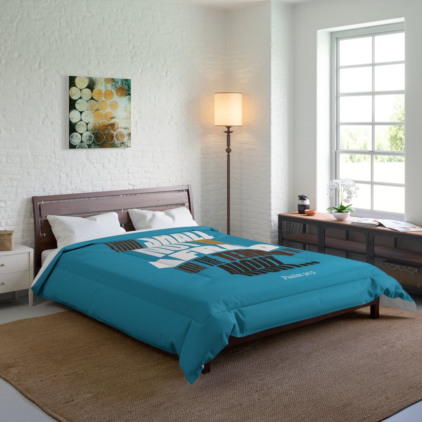 Comforter Thou Shall Not be Afraid Blue