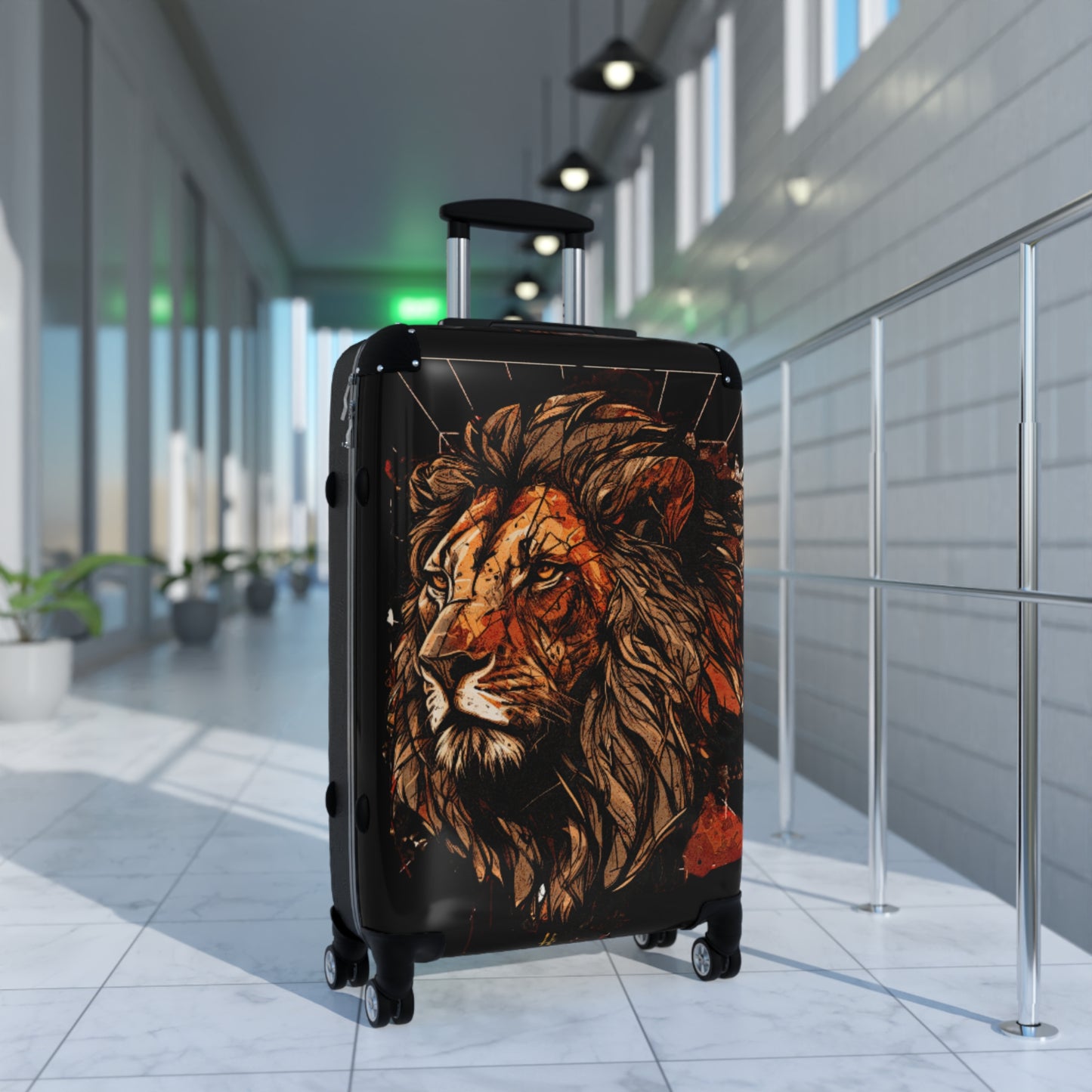 Lion Suitcase Black