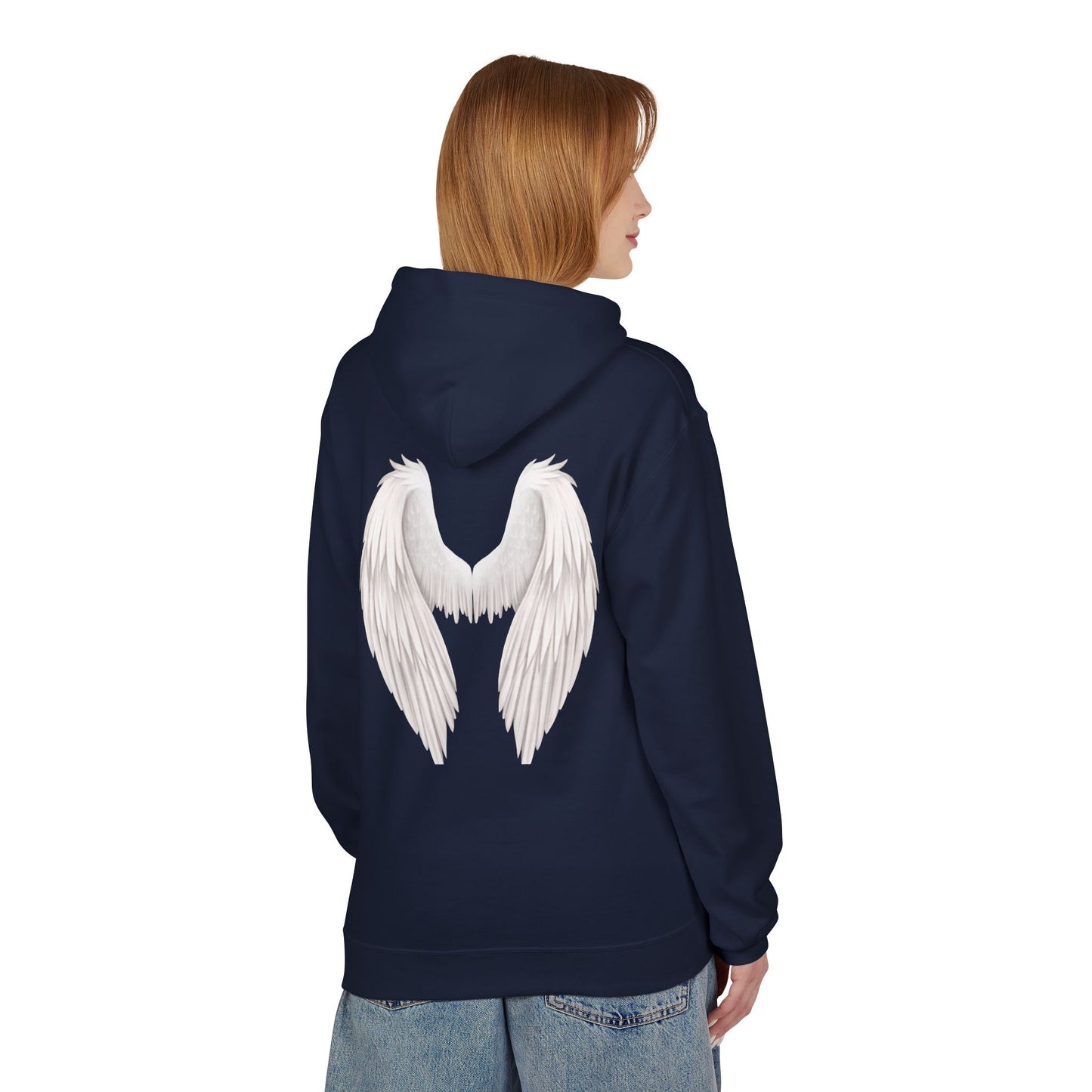 Unisex Midweight Softstyle Fleece Hoodie Psalm 91 wings
