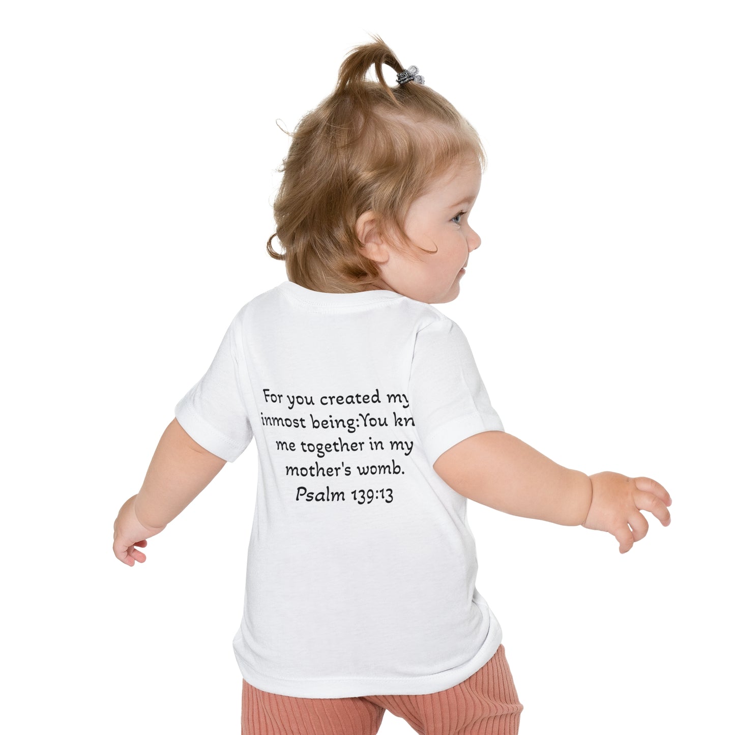 Baby T-Shirt - Brown Skin Baby Girl Life is Beautiful Psalm 139:13