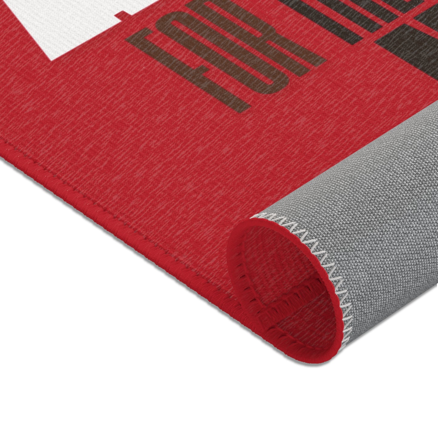 Area Rugs -Thou Shall Not be Afraid Red