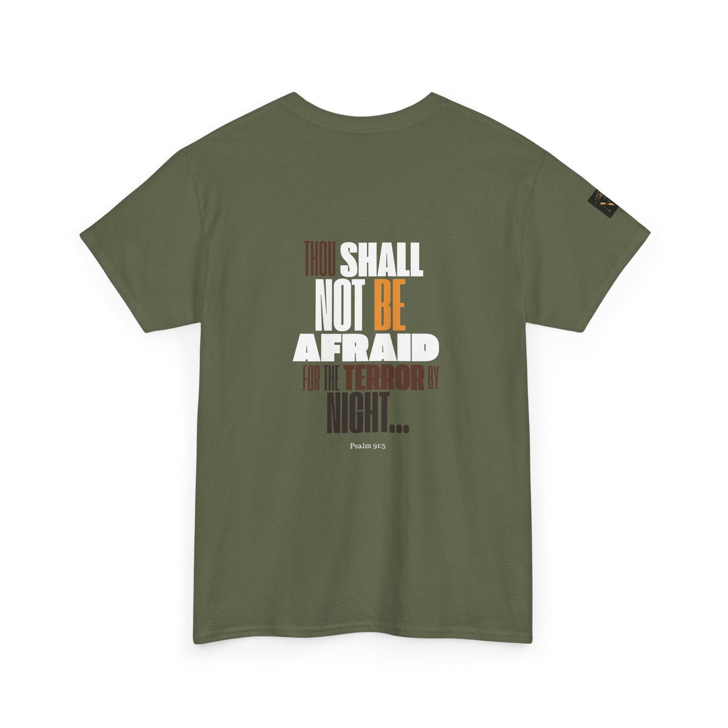 Unisex Heavy Cotton Tee NOT AFRAID Lion Psalm 91