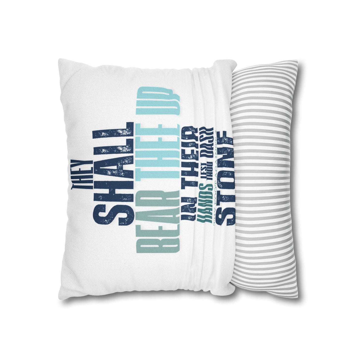 Spun Polyester Square PILLOWCASE He shall Give His Angels