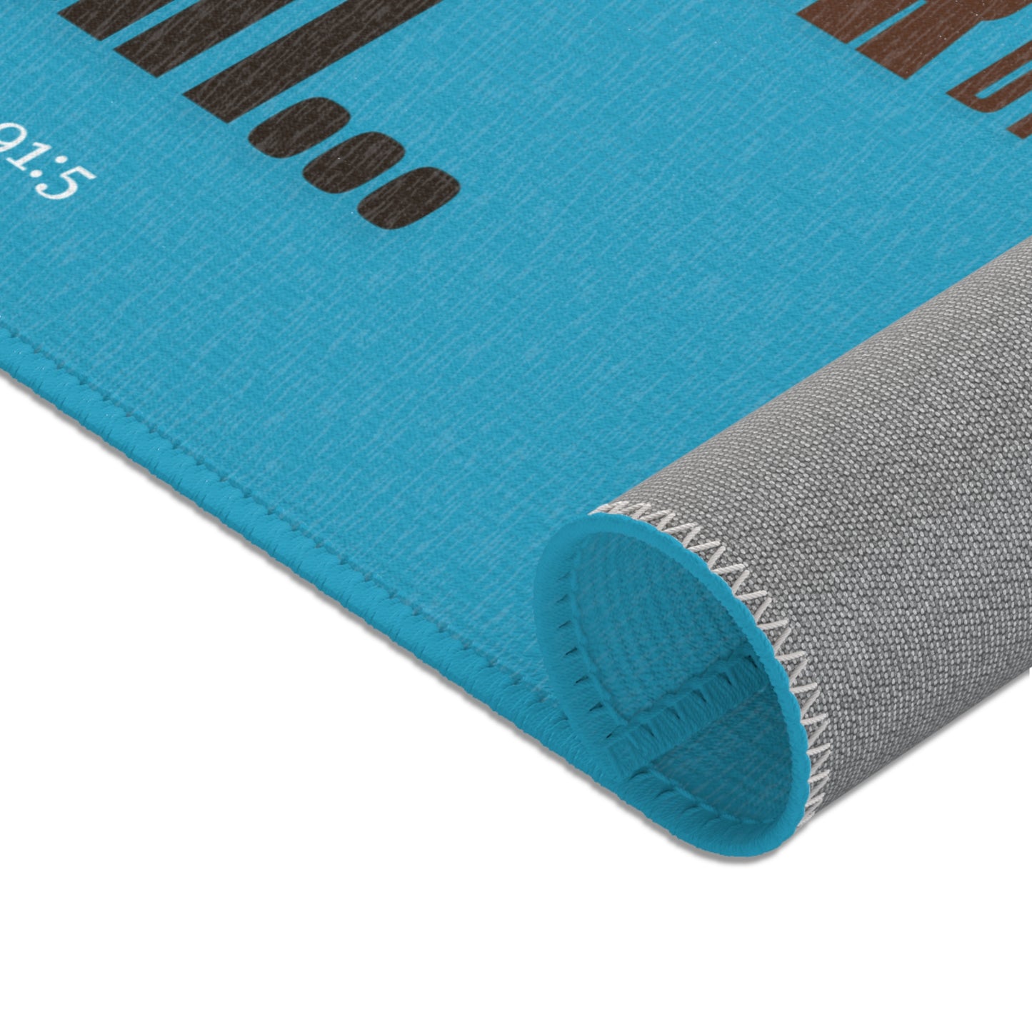 Area Rugs Thou Shall Not Be Afraid Blue