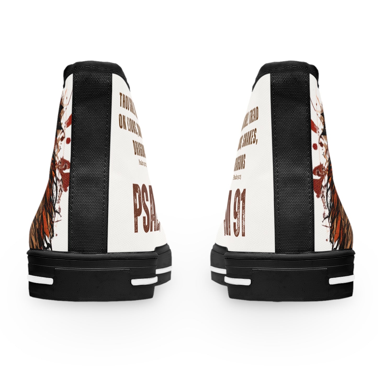 High Top Sneakers - Psalm 91 Lion Design