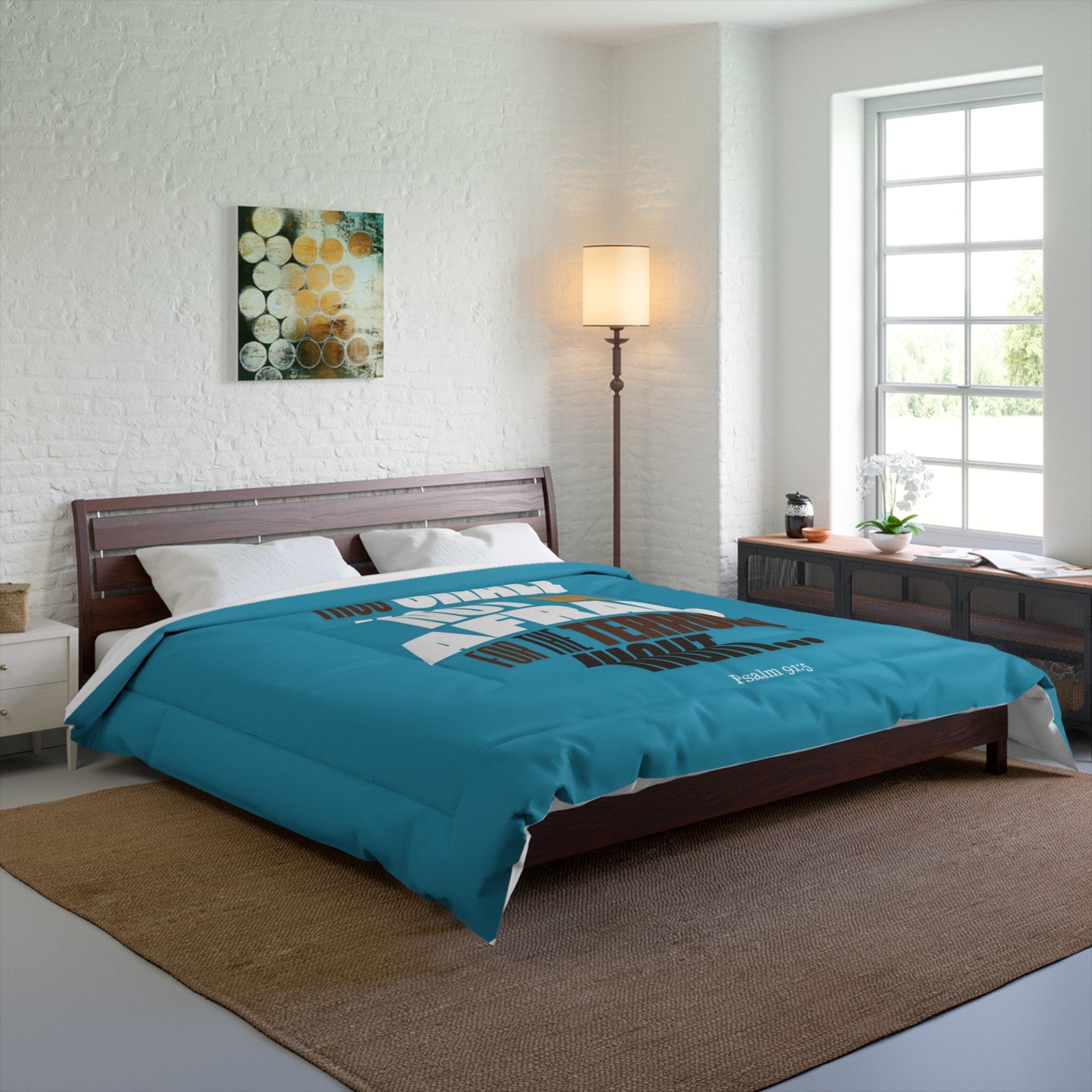 Comforter Thou Shall Not be Afraid Blue