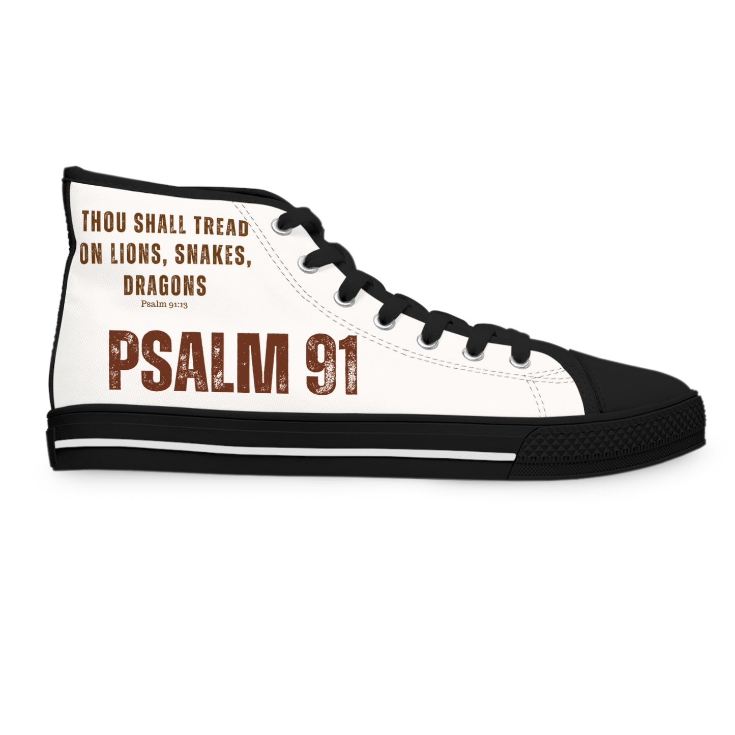 High Top Sneakers - Psalm 91 Lion Design