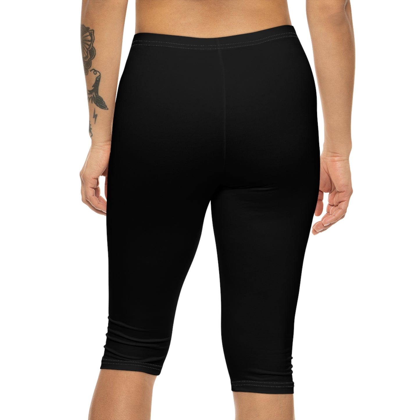 Women’s Capri Leggings with Psalm 91 Design - Comfortable & Stylish Activewear