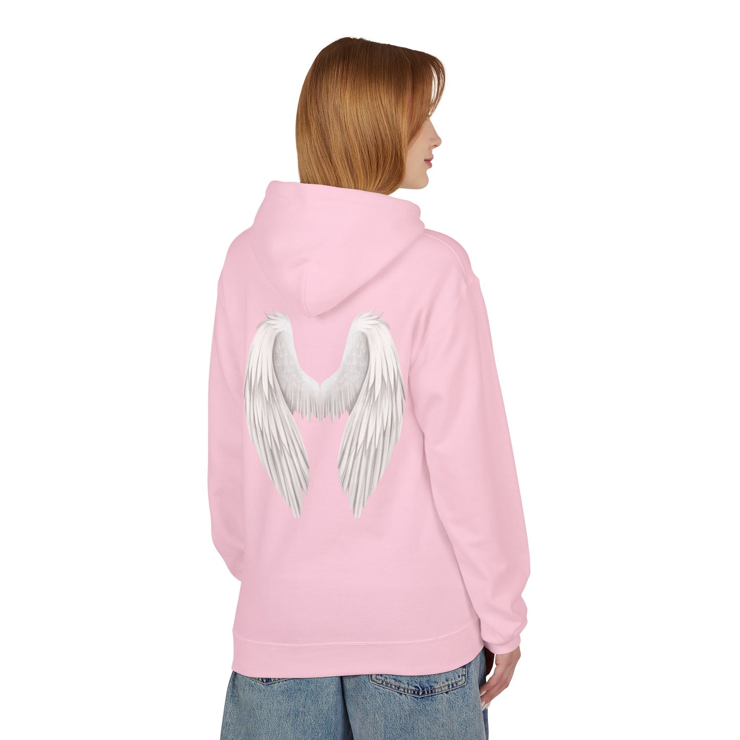 Unisex Midweight Softstyle Fleece Hoodie Psalm 91 wings