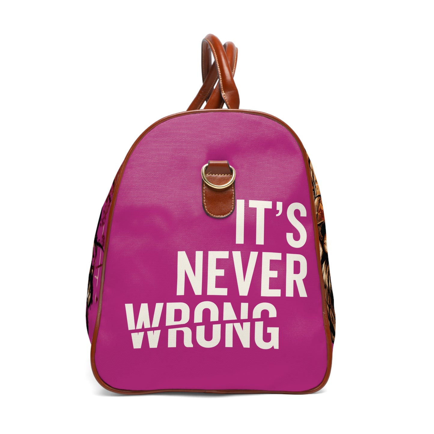 Travel Bag - “Do the Right Thing” Pink Lion Design