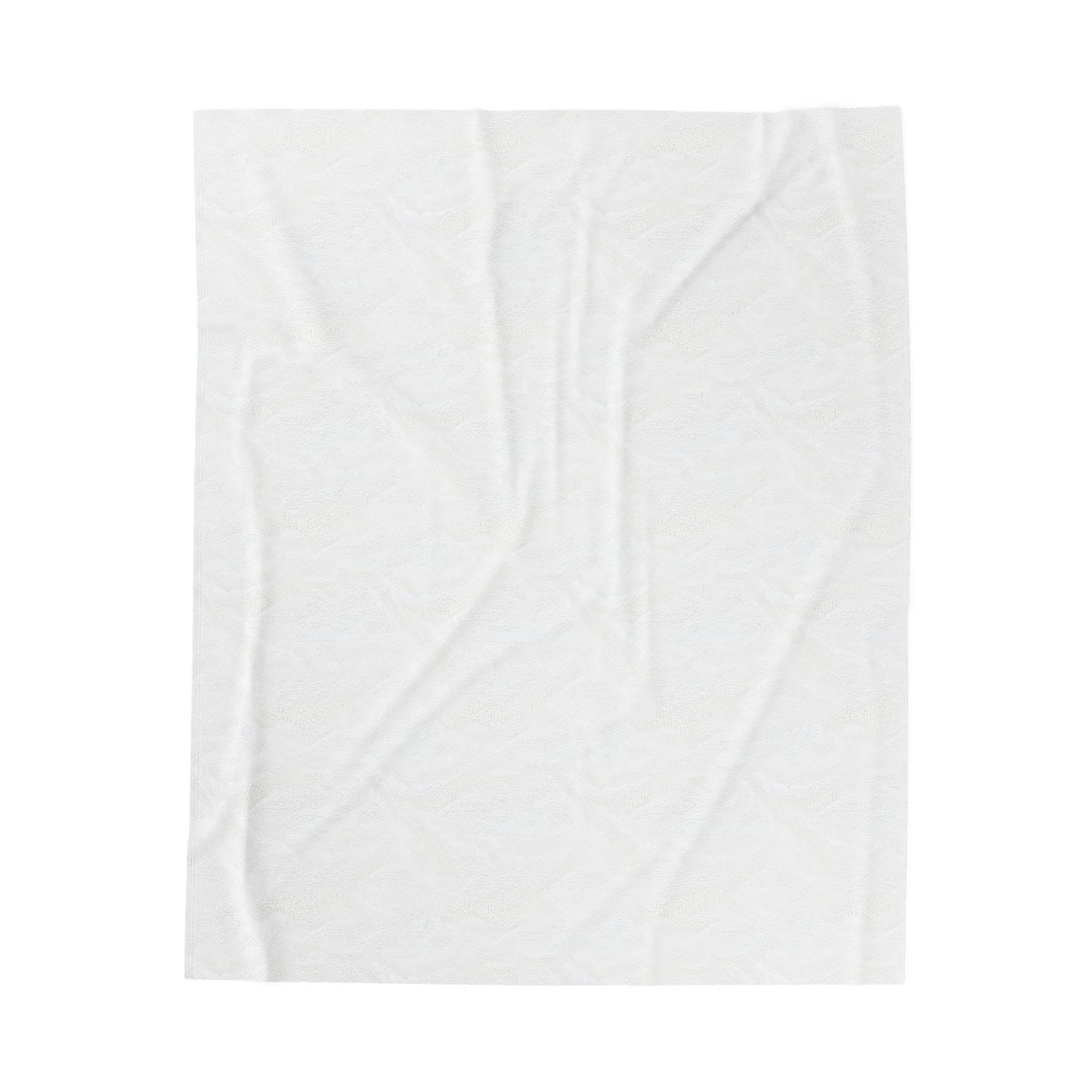 Velveteen Plush Blanket White Not Afraid