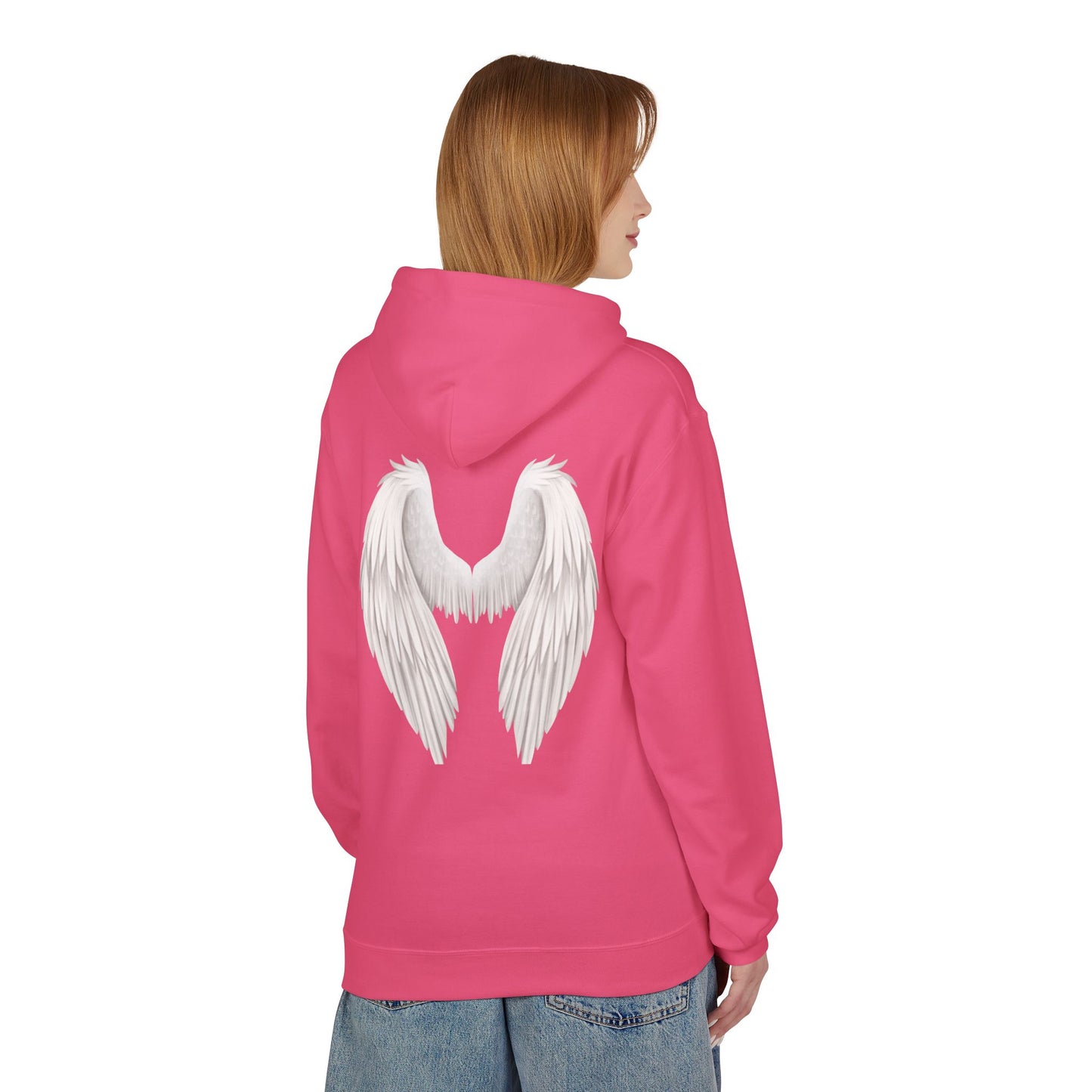 Unisex Midweight Softstyle Fleece Hoodie Psalm 91 wings
