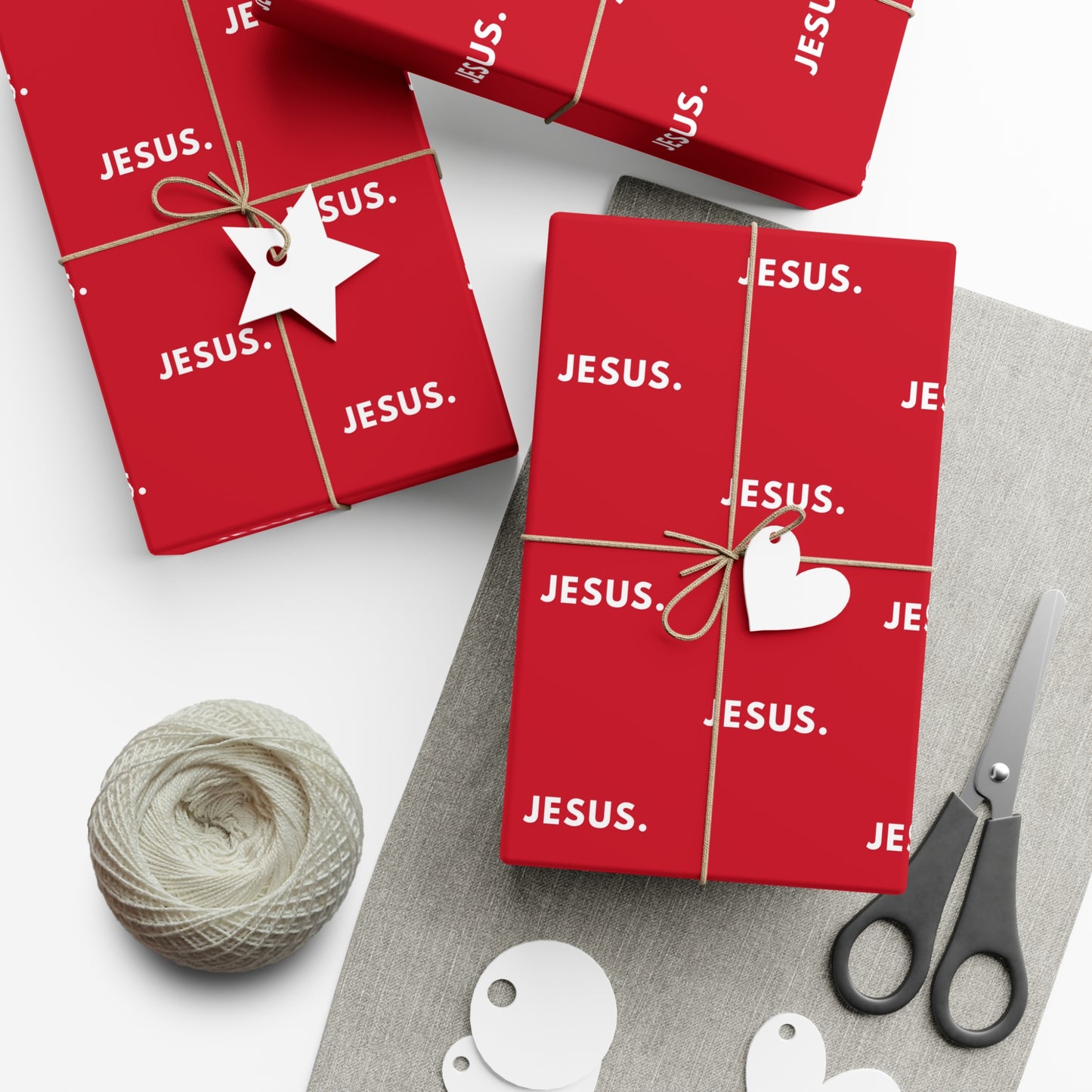 Gift Wrap Papers - Red Jesus Design