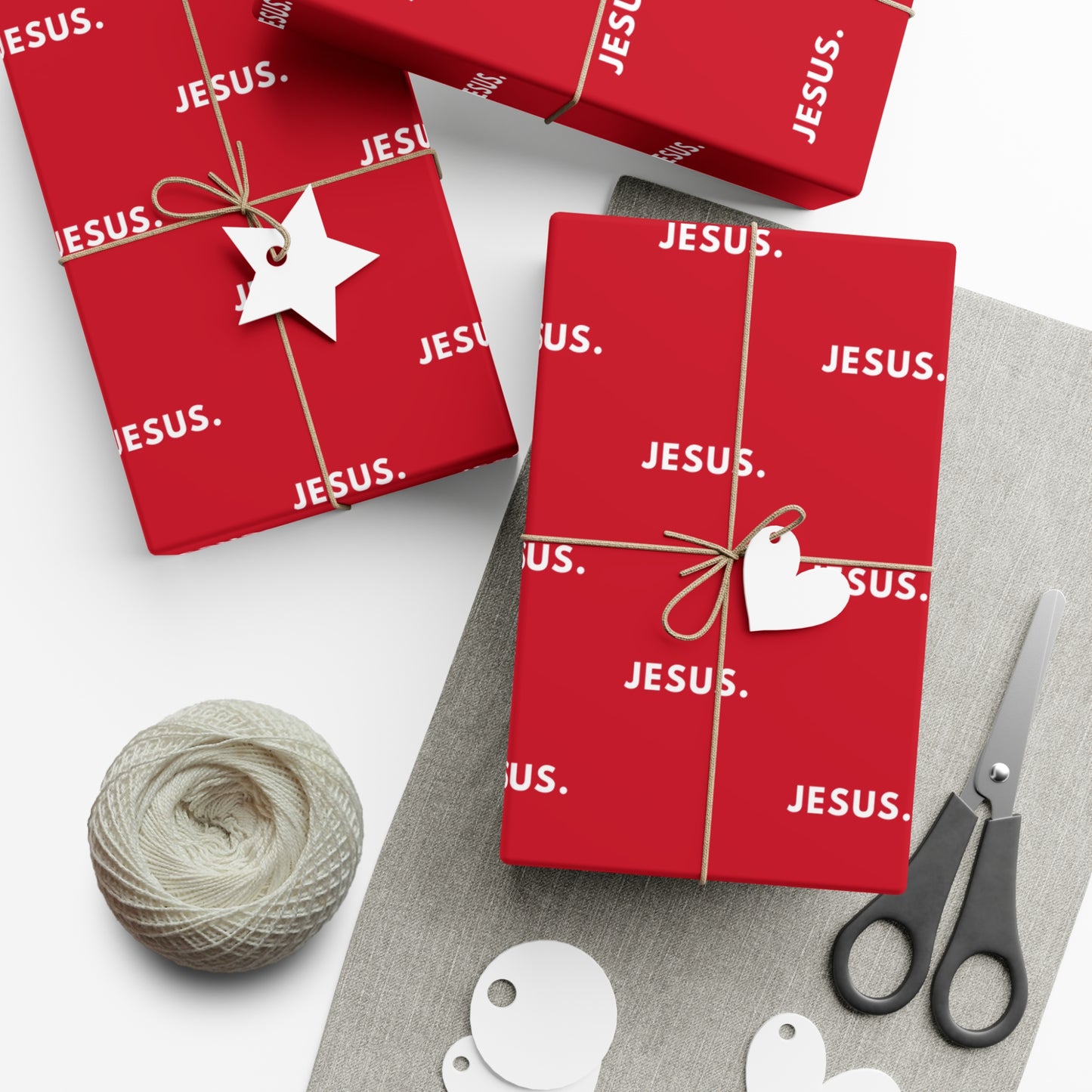 Gift Wrap Papers - Red Jesus Design