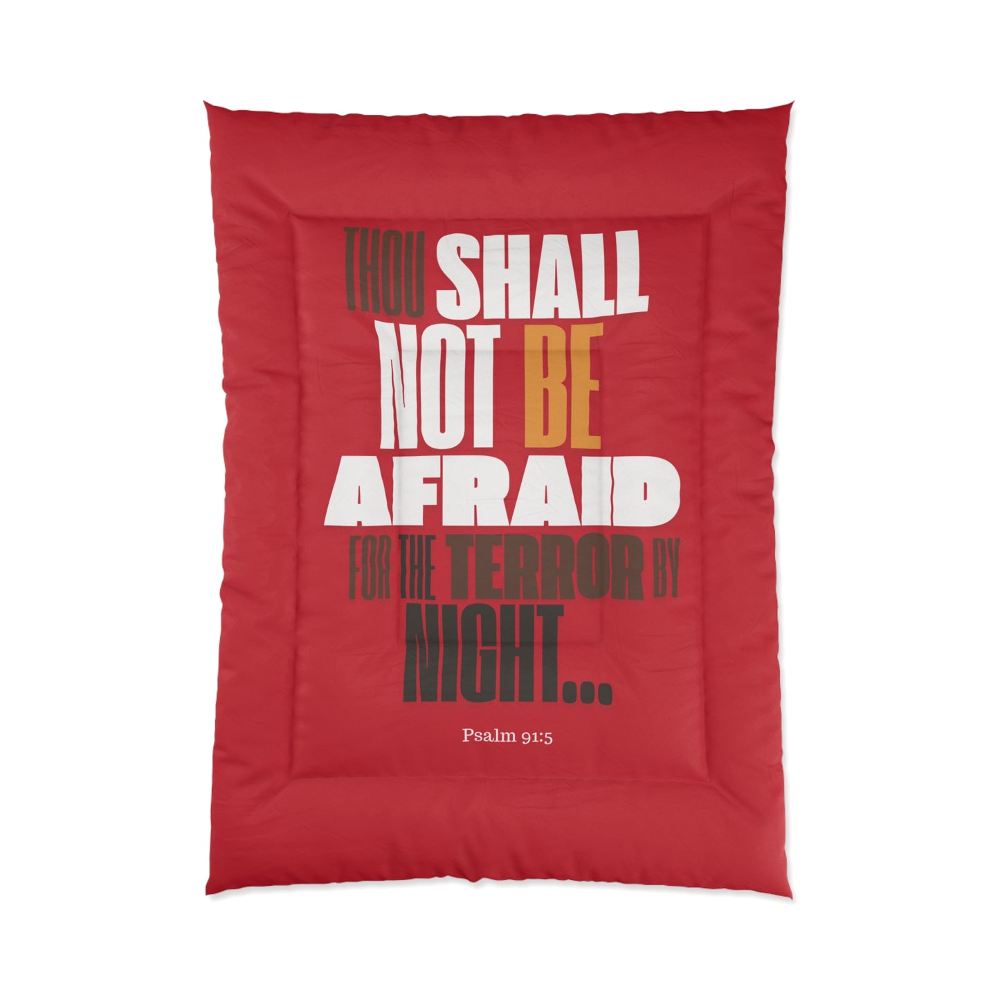 Comforter Red Thou shall not be Afraid