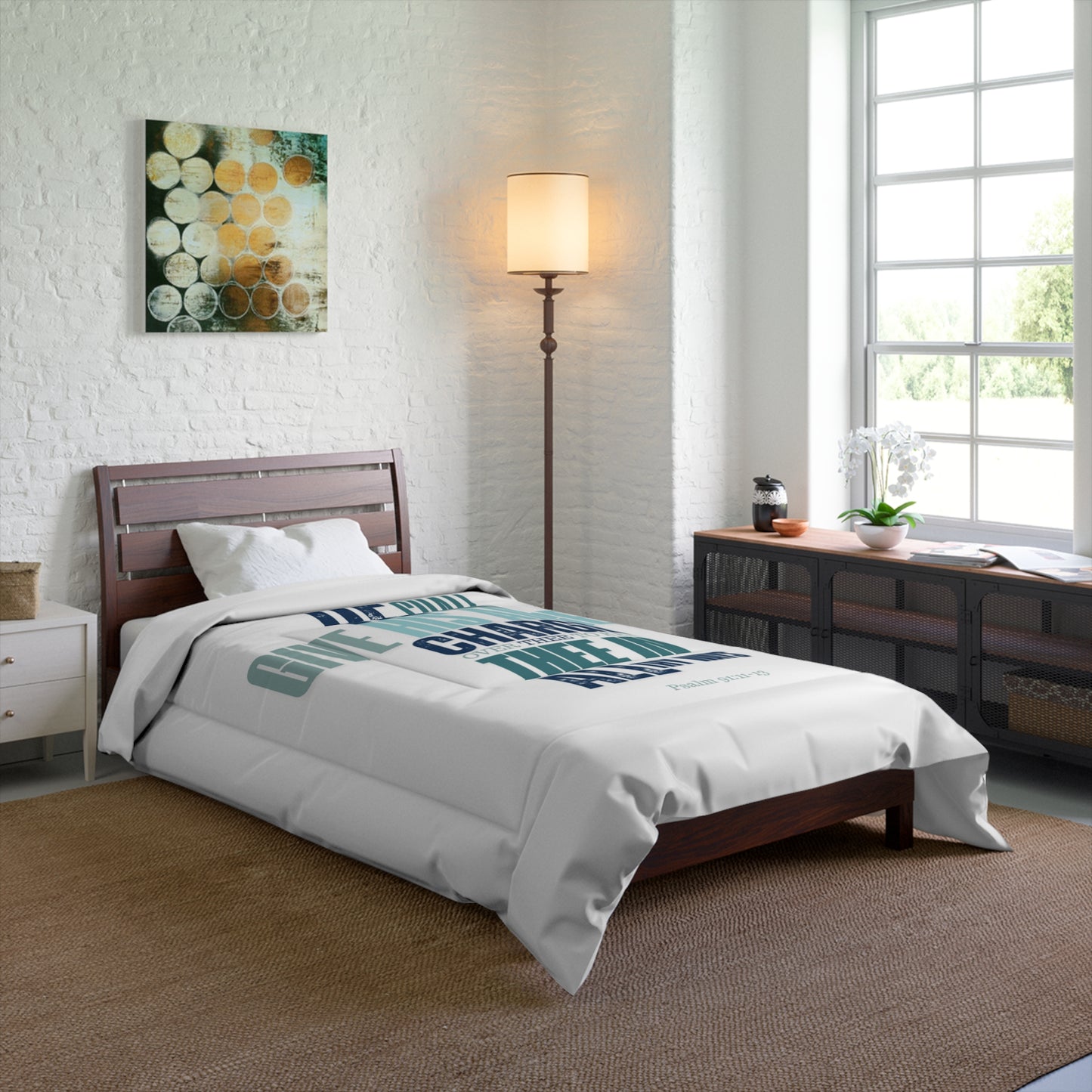 Comforter (White) He shall Give His Angels
