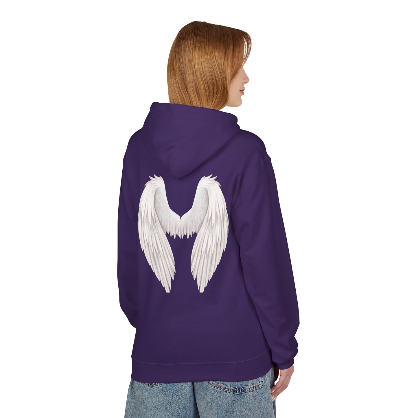 Unisex Midweight Softstyle Fleece Hoodie Psalm 91 wings