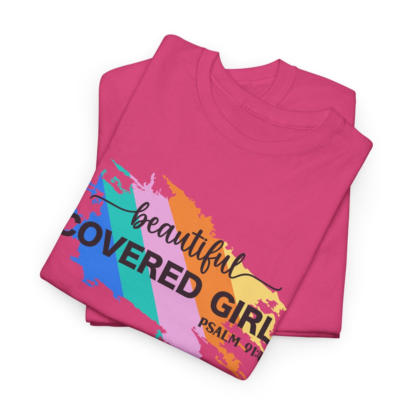 Unisex Heavy Cotton Tee Covered Girl Psa. 91:4
