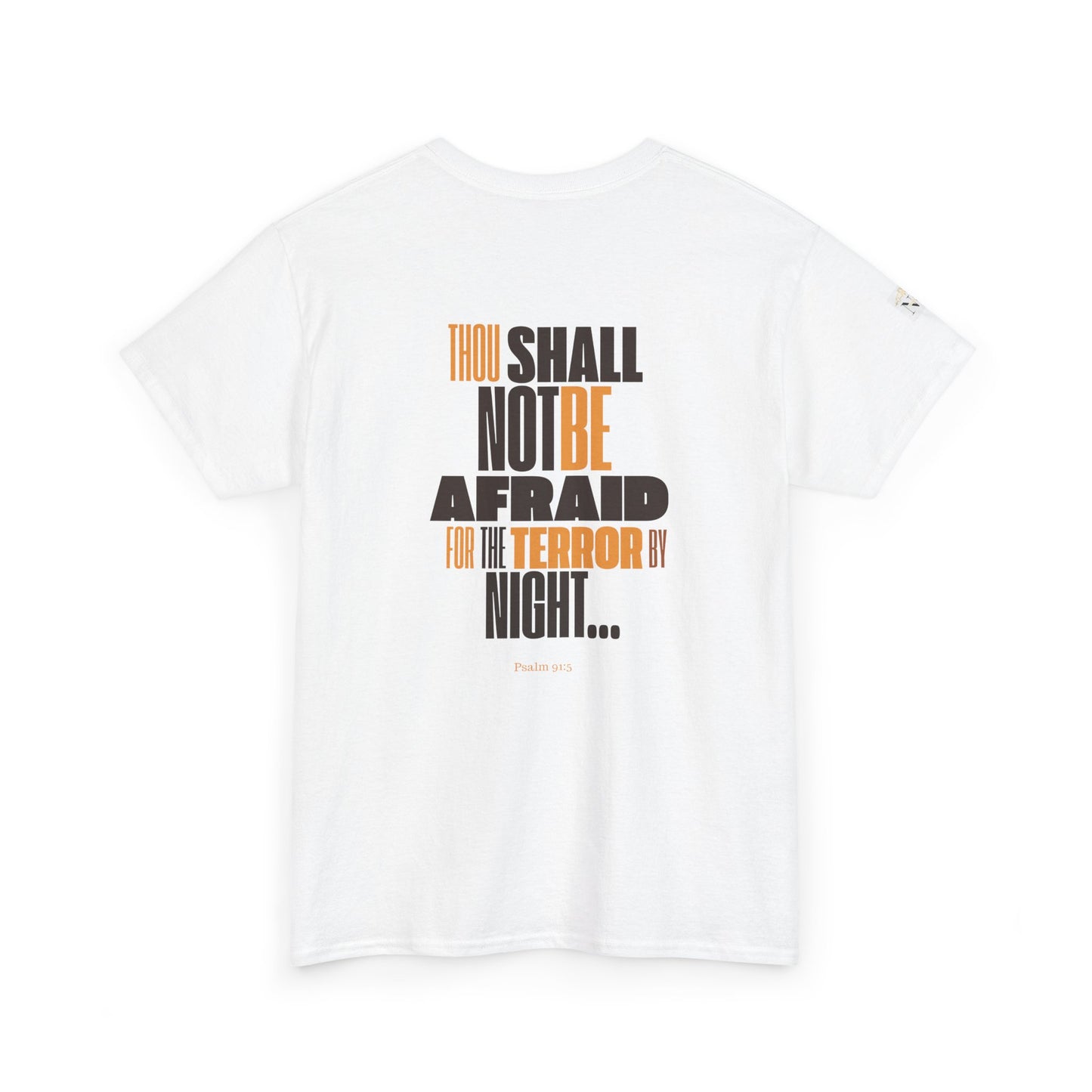 Unisex Heavy Cotton Tee NOT AFRAID Lion Psalm 91