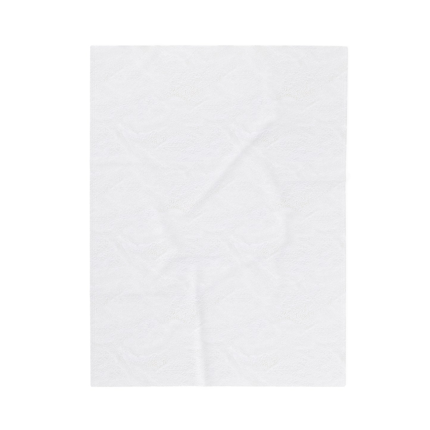 Velveteen Plush Blanket White Not Afraid