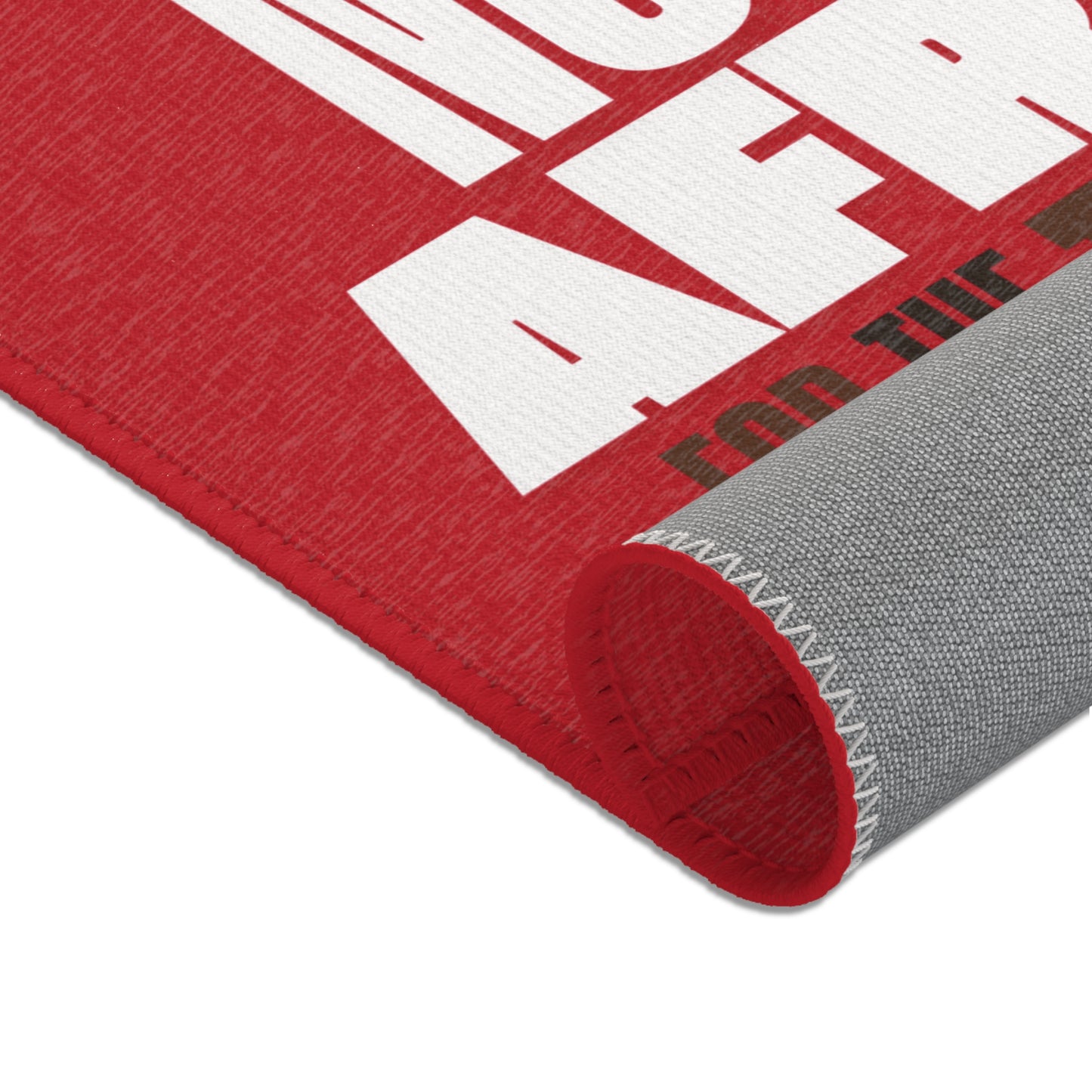 Area Rugs -Thou Shall Not be Afraid Red
