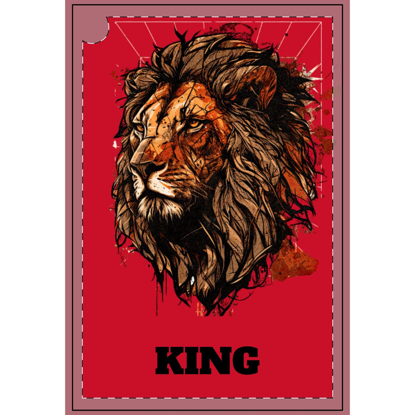 Golf Towels - King Lion Red Design