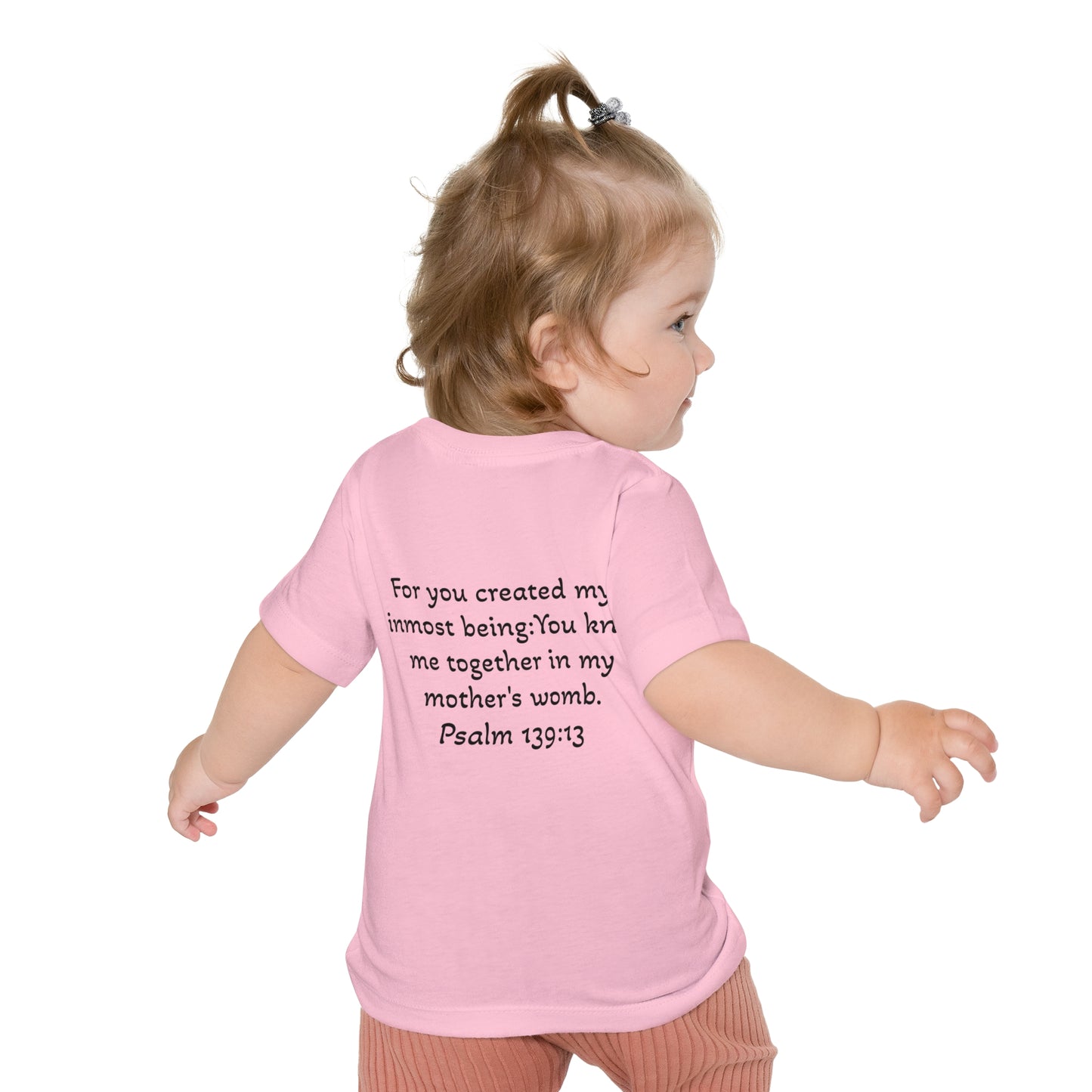 Baby T-Shirt - Brown Skin Baby Girl Life is Beautiful Psalm 139:13