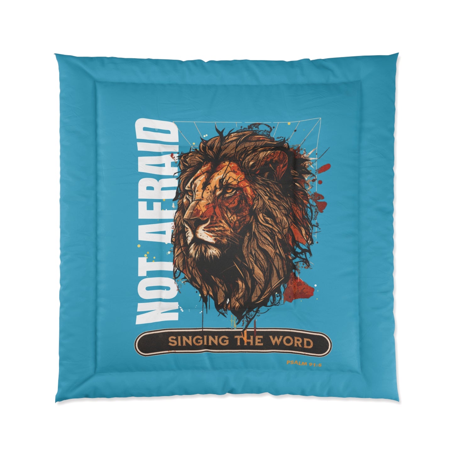 Comforter Blue Not Afraid/ Lion