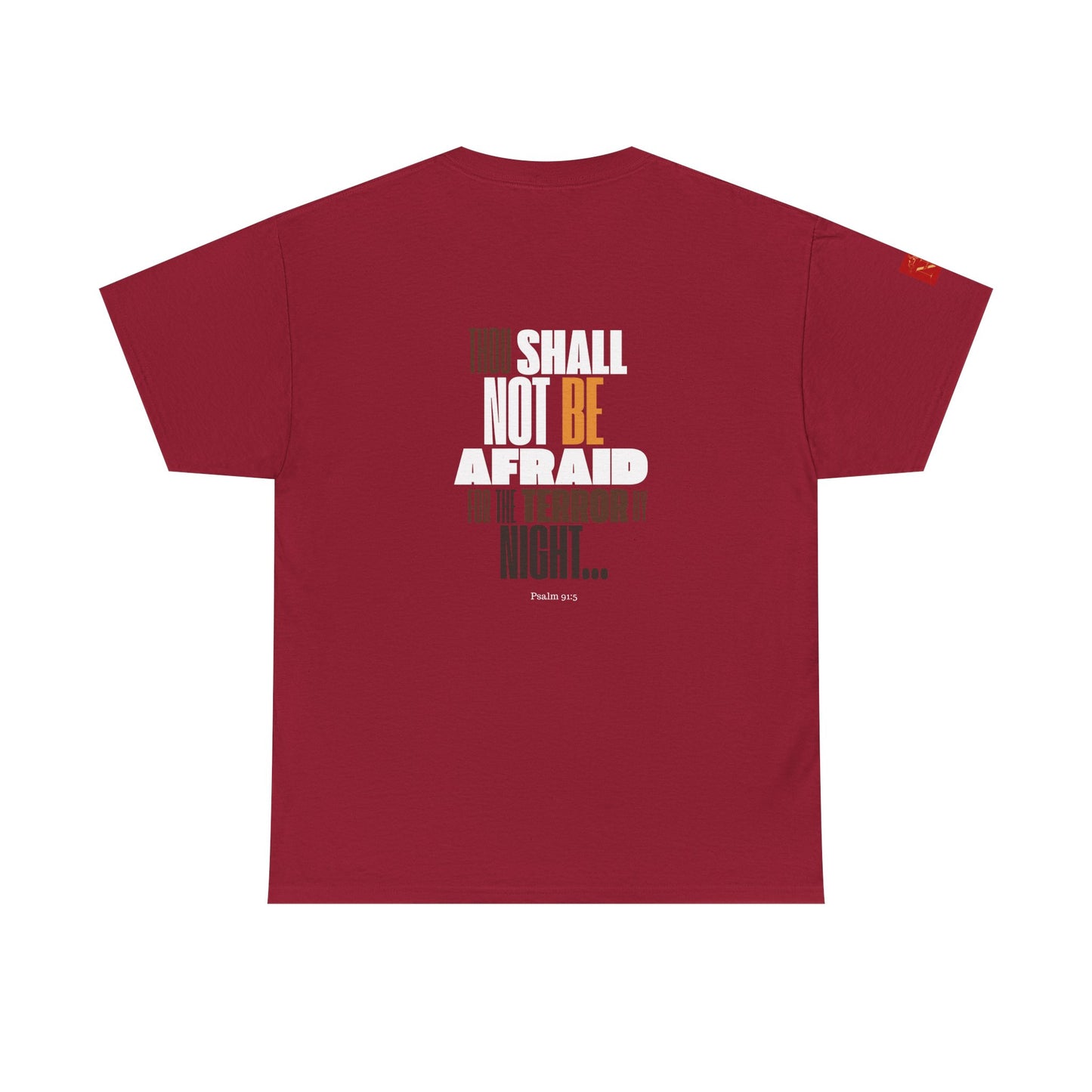 Unisex Heavy Cotton Tee NOT AFRAID Lion Psalm 91