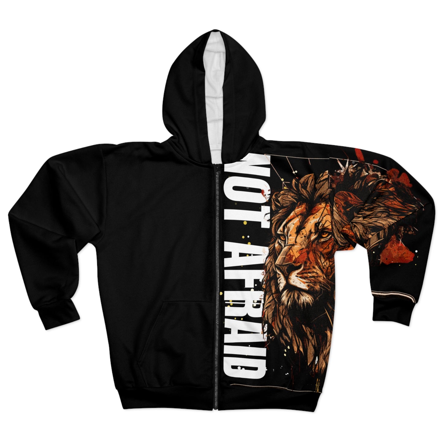 Unisex Zip Hoodie (AOP) Not Afraid