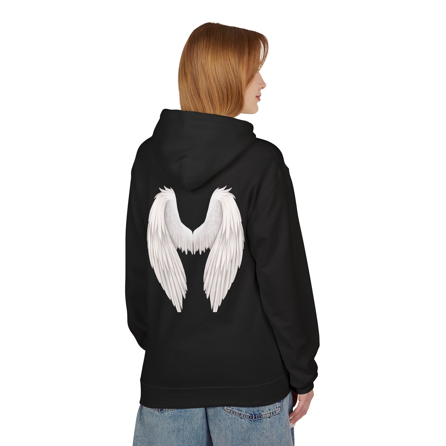Unisex Midweight Softstyle Fleece Hoodie Psalm 91 wings