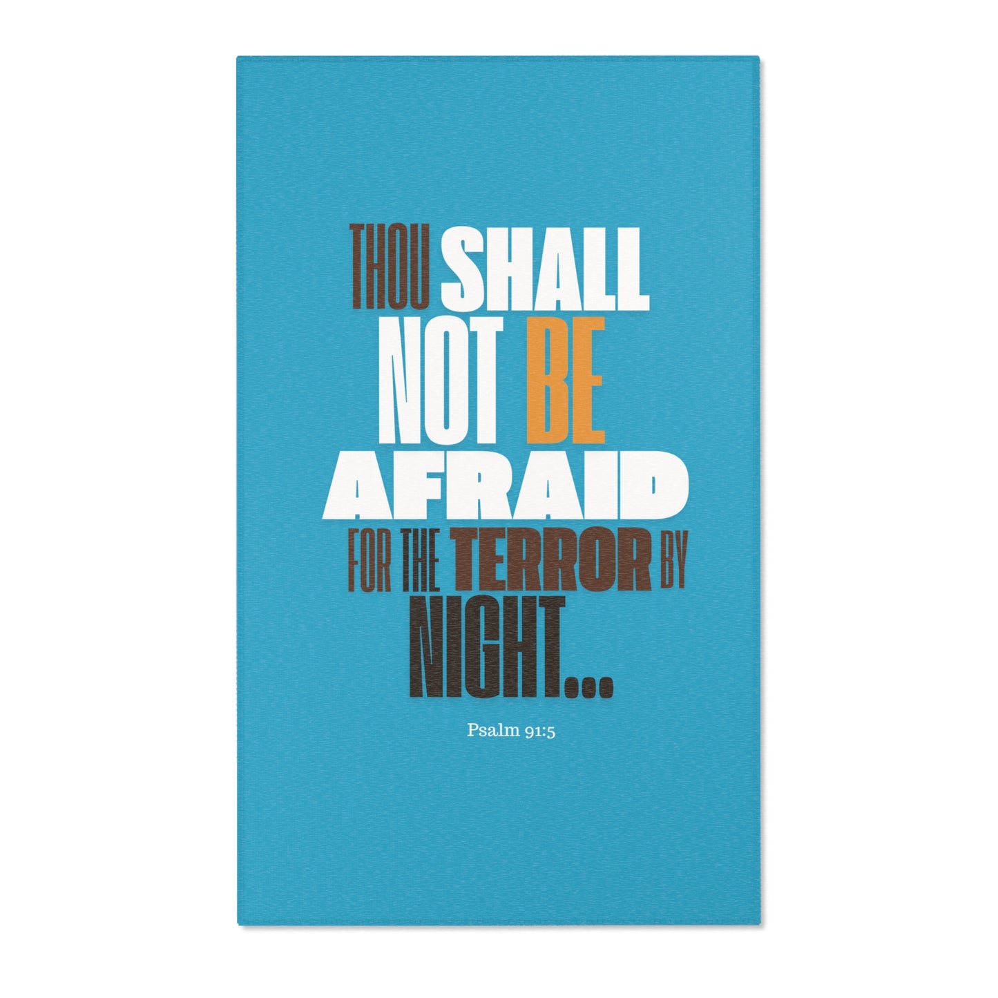 Area Rugs Thou Shall Not Be Afraid Blue