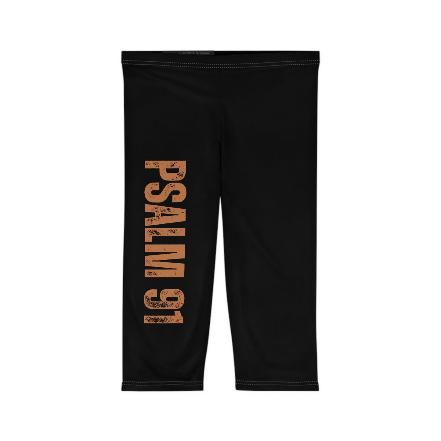 Women’s Capri Leggings with Psalm 91 Design - Comfortable & Stylish Activewear