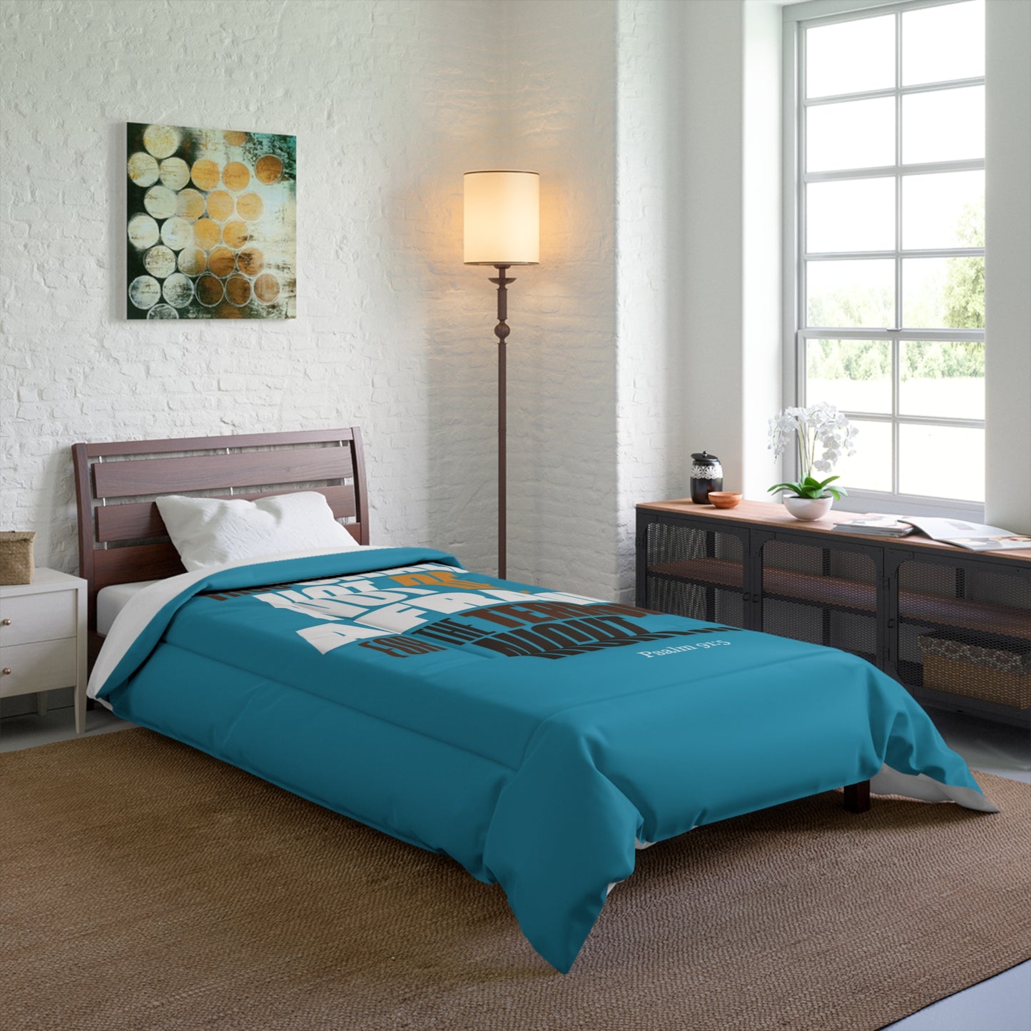 Comforter Thou Shall Not be Afraid Blue