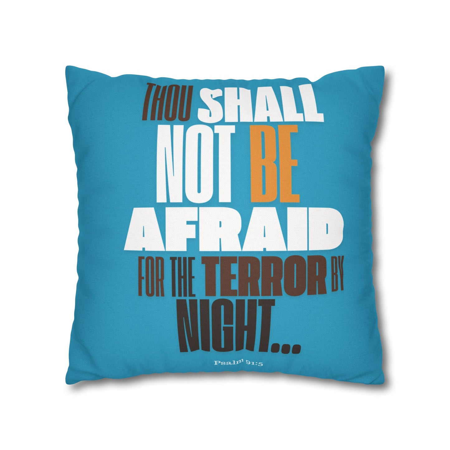 Spun Polyester Square PILLOWCASE Blue Lion
