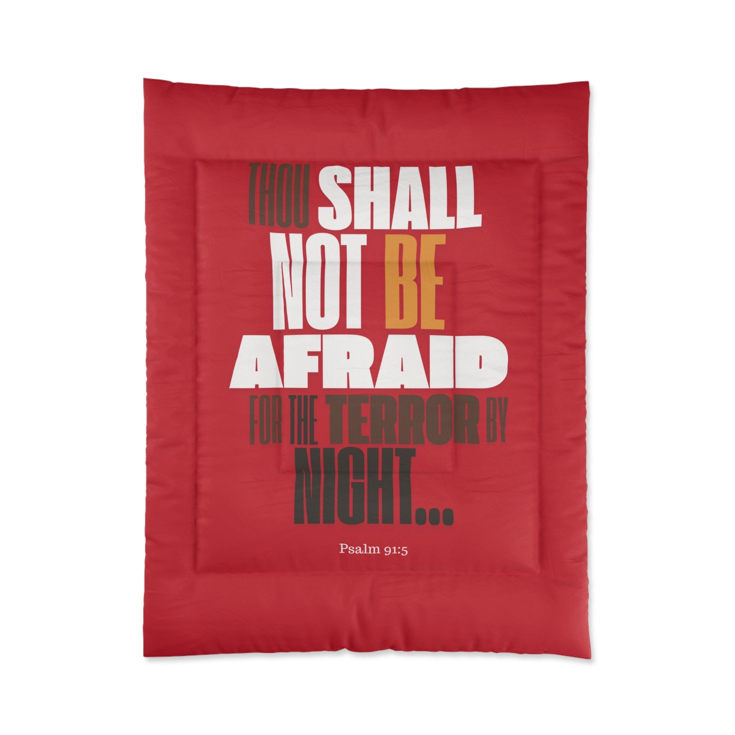 Comforter Red Thou shall not be Afraid