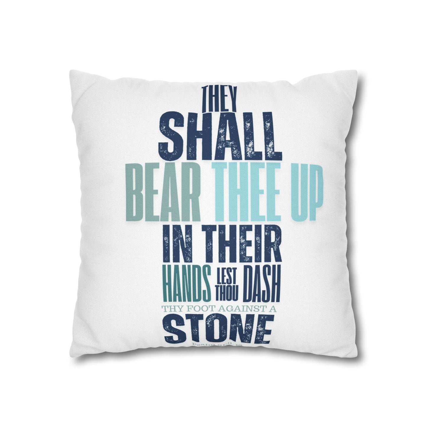 Spun Polyester Square PILLOWCASE He shall Give His Angels