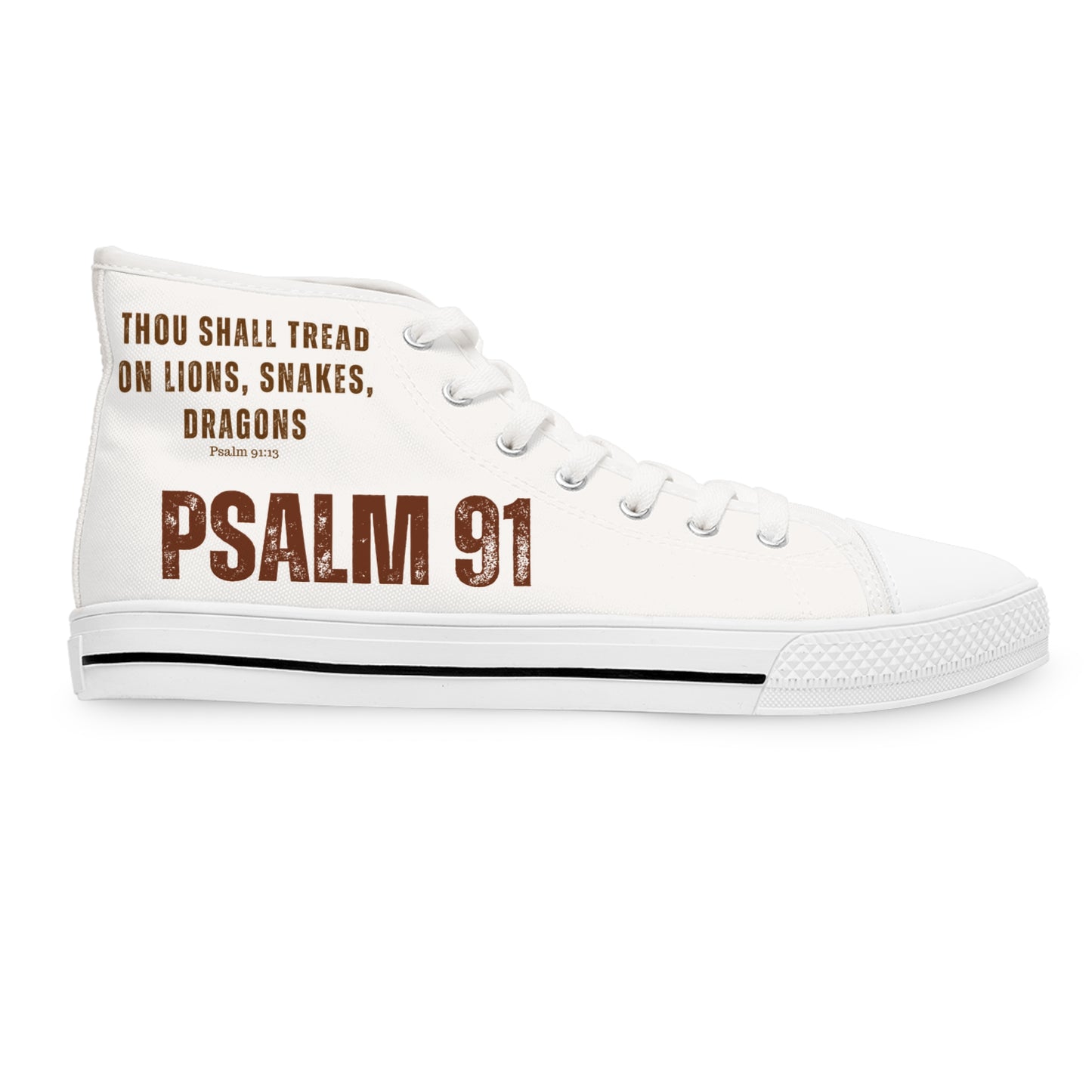 High Top Sneakers - Psalm 91 Lion Design
