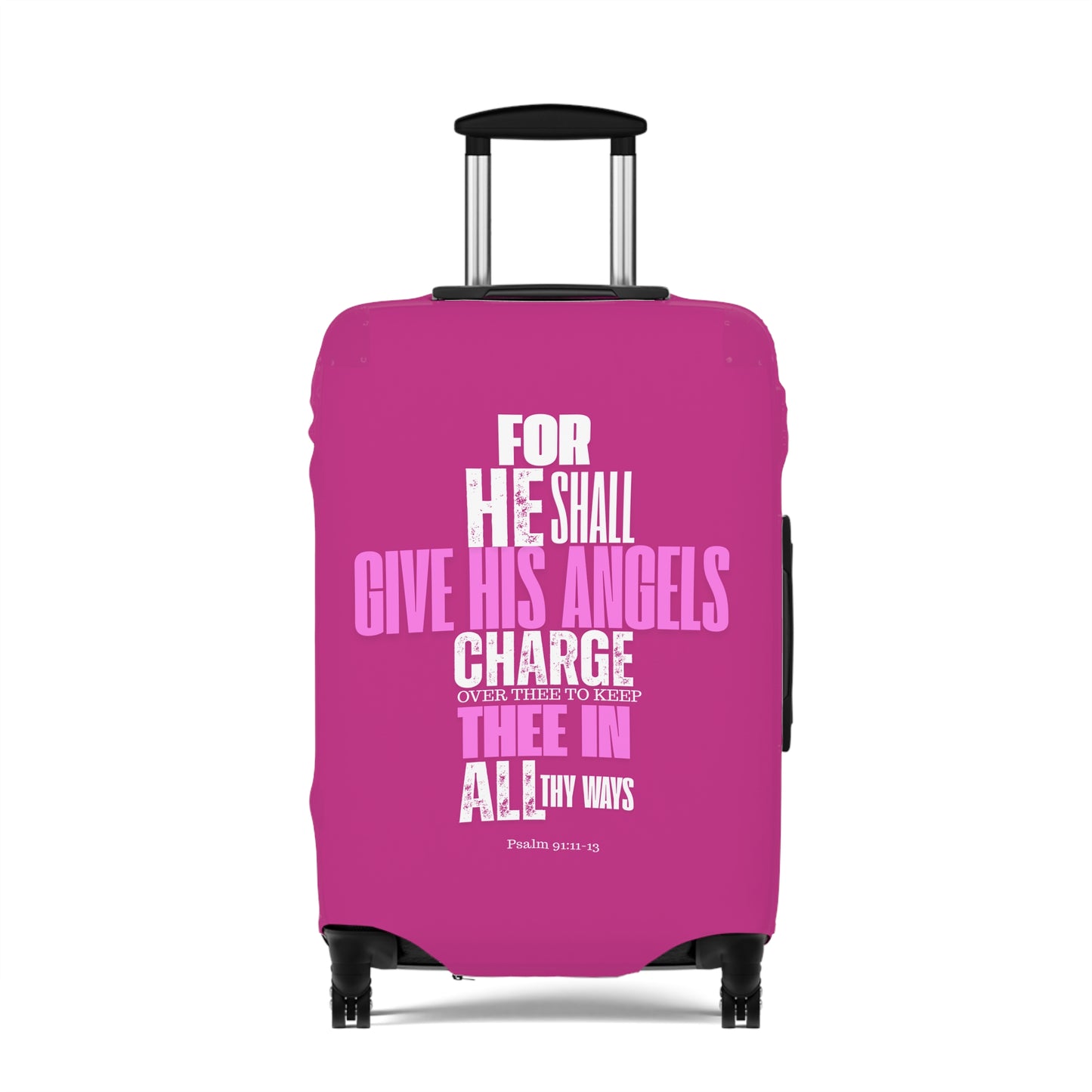 Luggage Cover - Pink Angel Quote Design