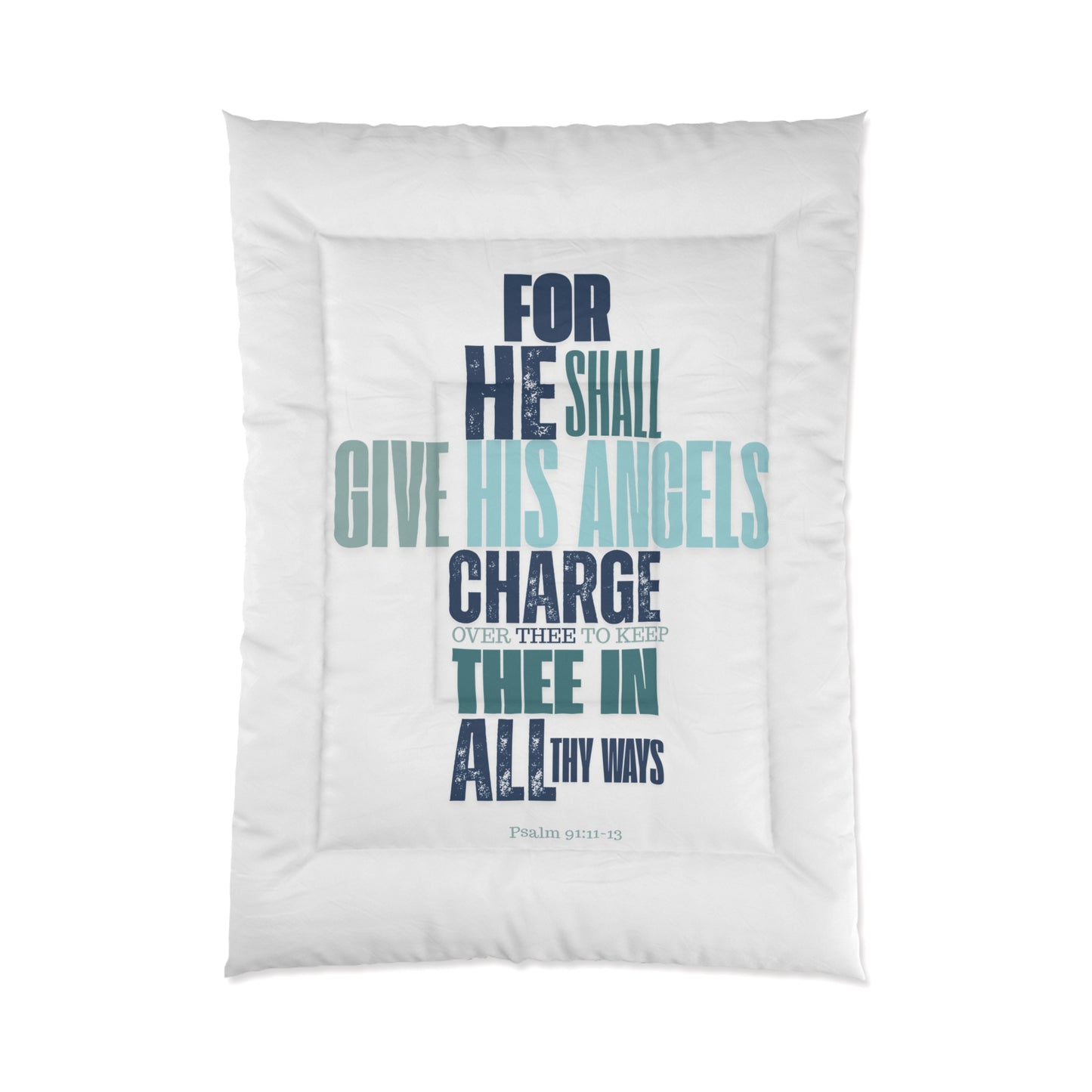 Comforter (White) He shall Give His Angels