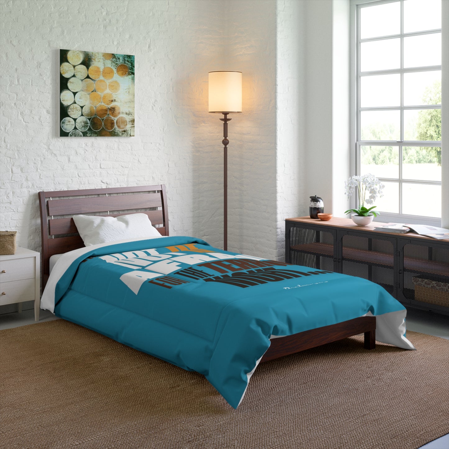Comforter Thou Shall Not be Afraid Blue