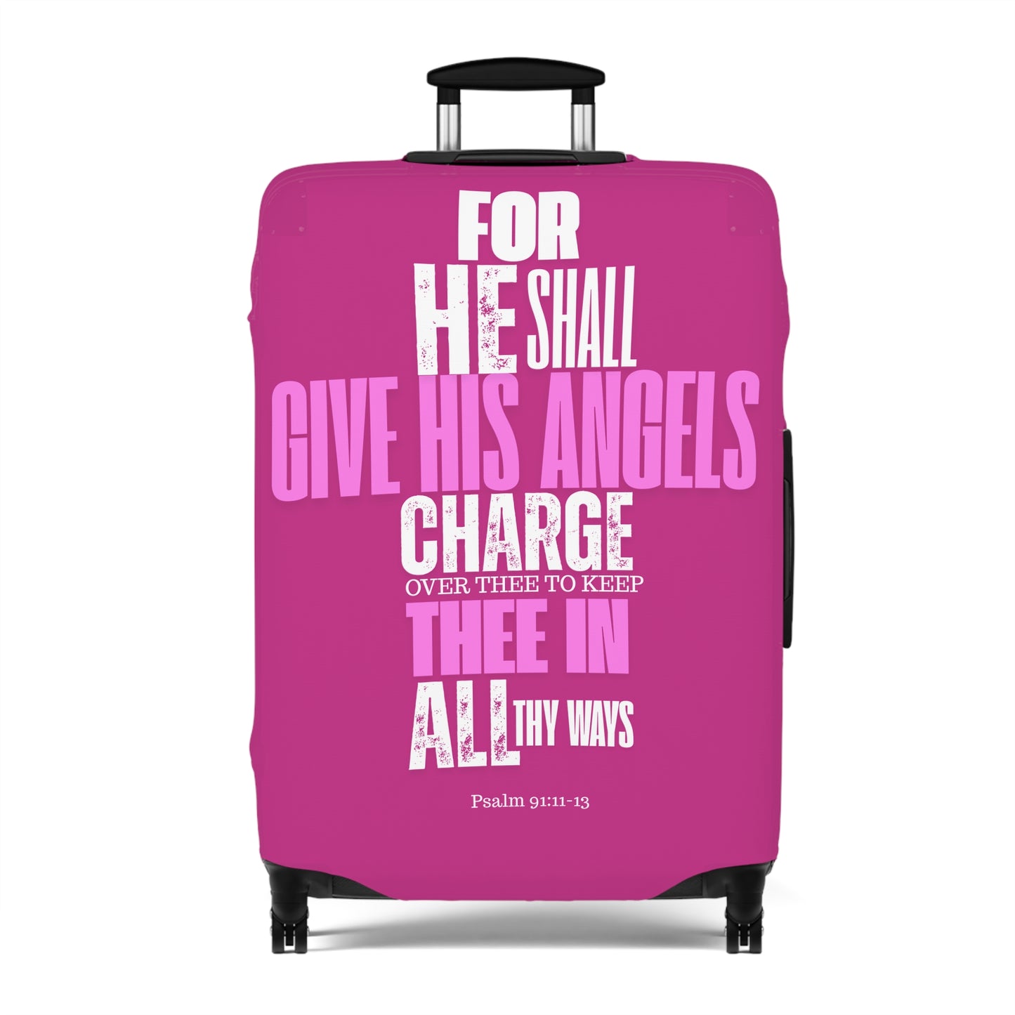 Luggage Cover - Pink Angel Quote Design