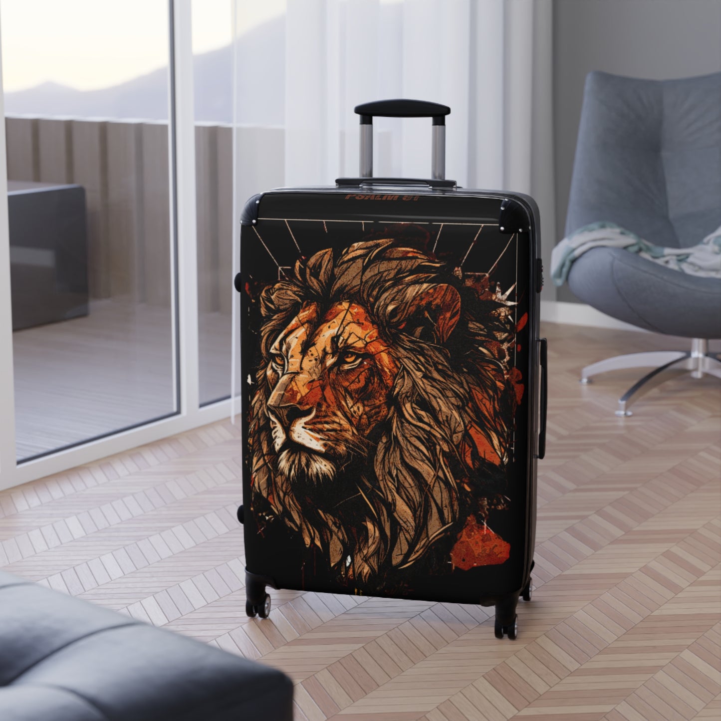 Lion Suitcase Black