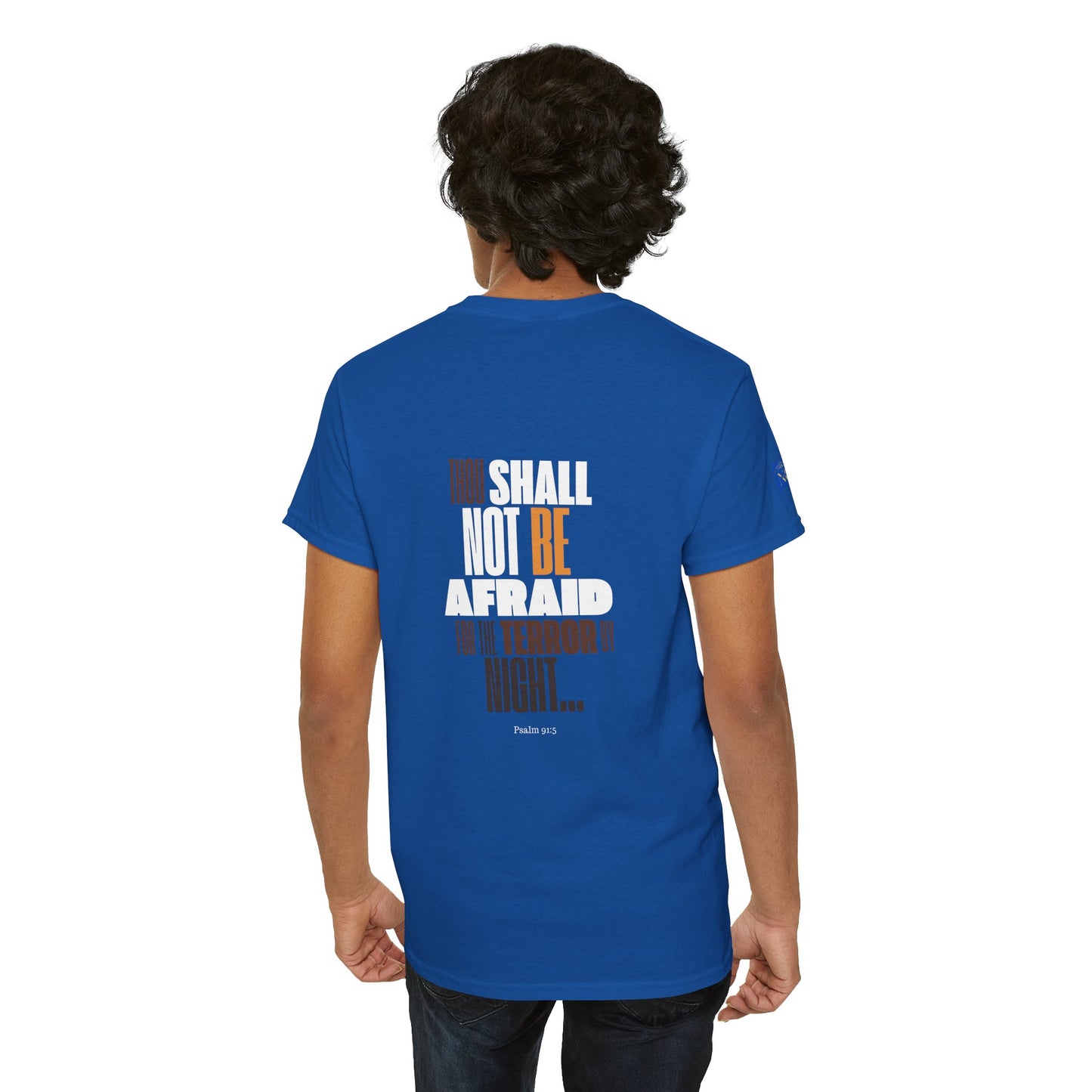 Unisex Heavy Cotton Tee NOT AFRAID Lion Psalm 91