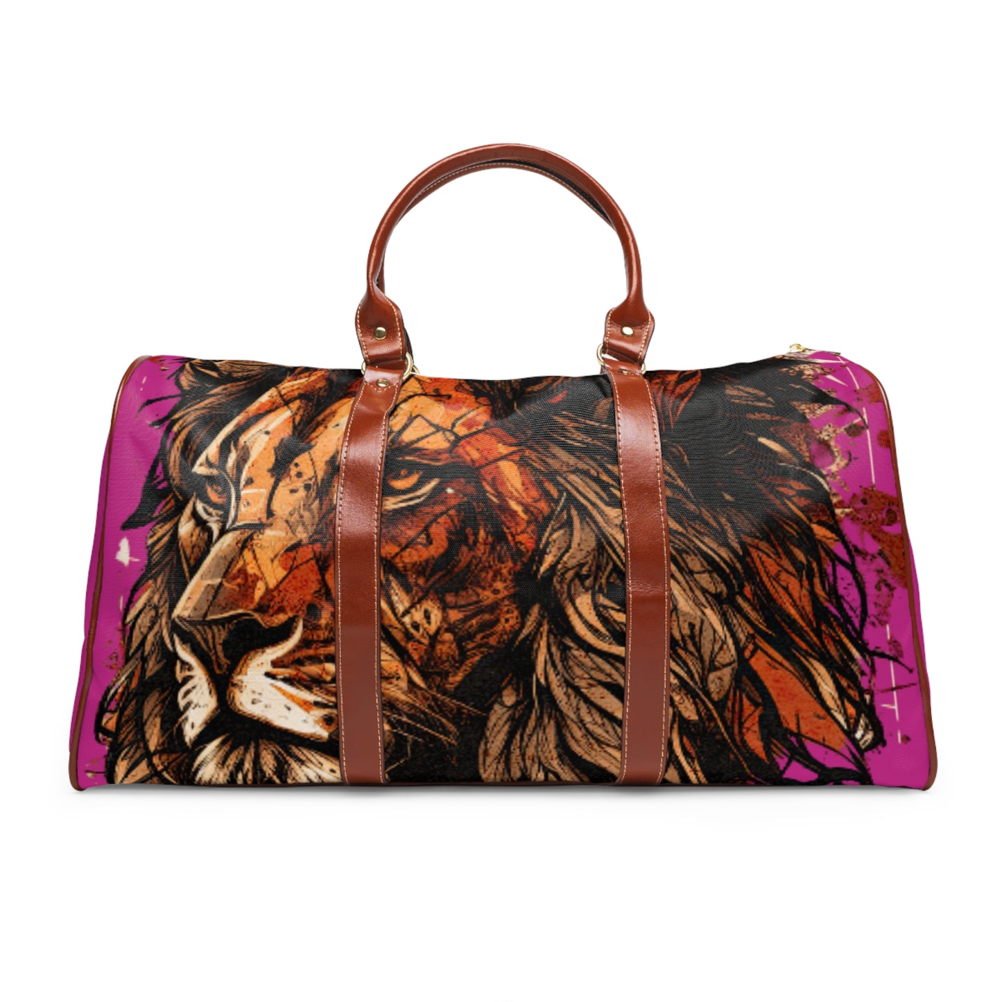 Colorful Lion Design Waterproof Travel Bag - Psalm 91 Inspired