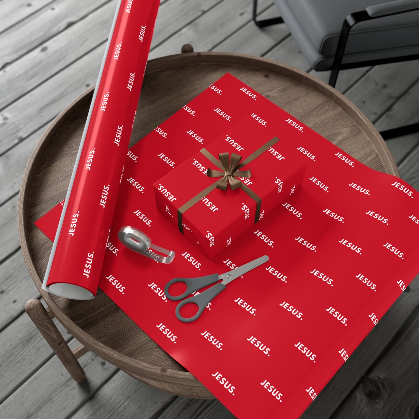 Gift Wrap Papers - Red Jesus Design
