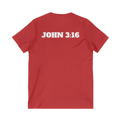 Christian V-Neck Tee - Jesus John 3:16  Shirt