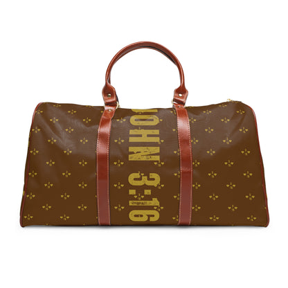 Travel Bag - Brown John 3:16 Design
