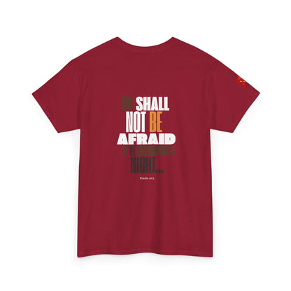 Unisex Heavy Cotton Tee NOT AFRAID Lion Psalm 91
