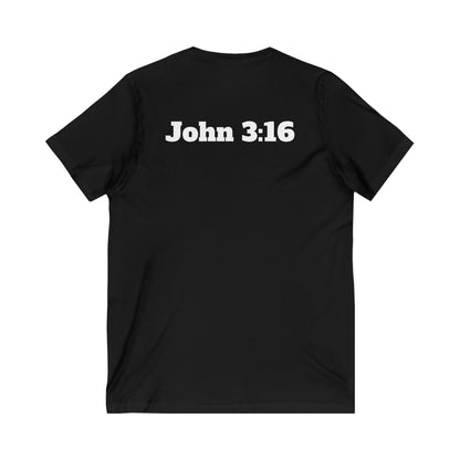 Christian V-Neck Tee - Jesus John 3:16  Shirt